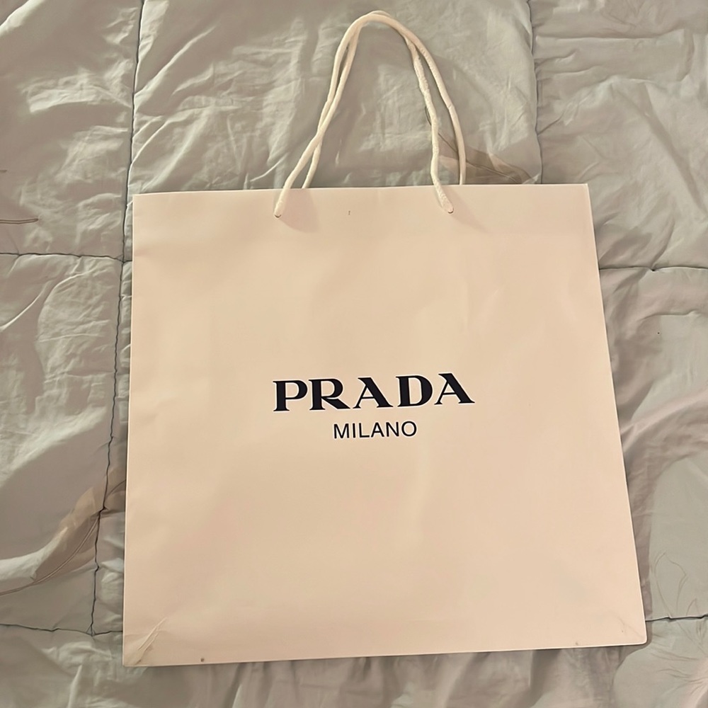 Prada paper shopping bag
